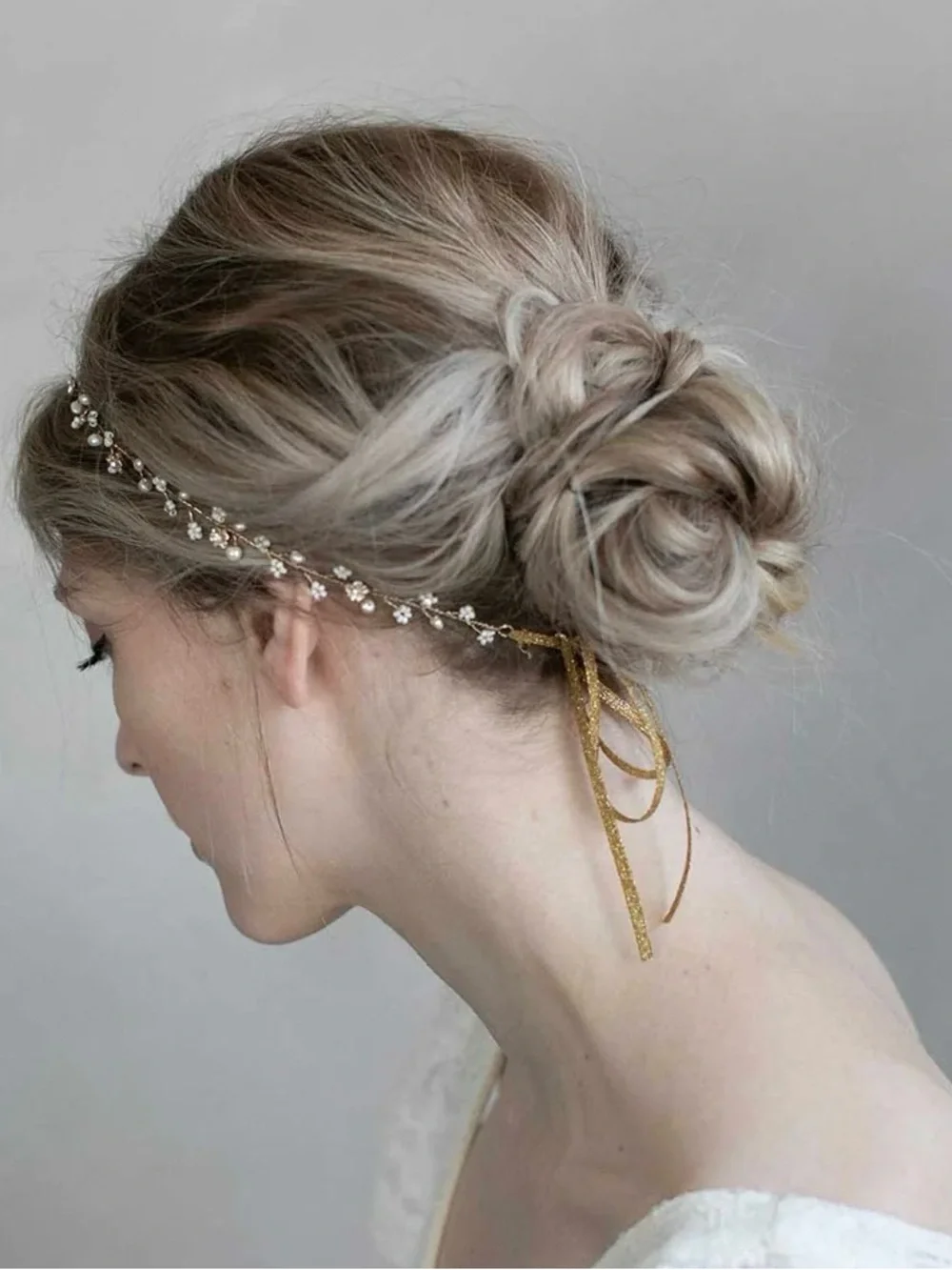 Twigs & Honey Simple And Dainty Bead & Crystal Hair Vine